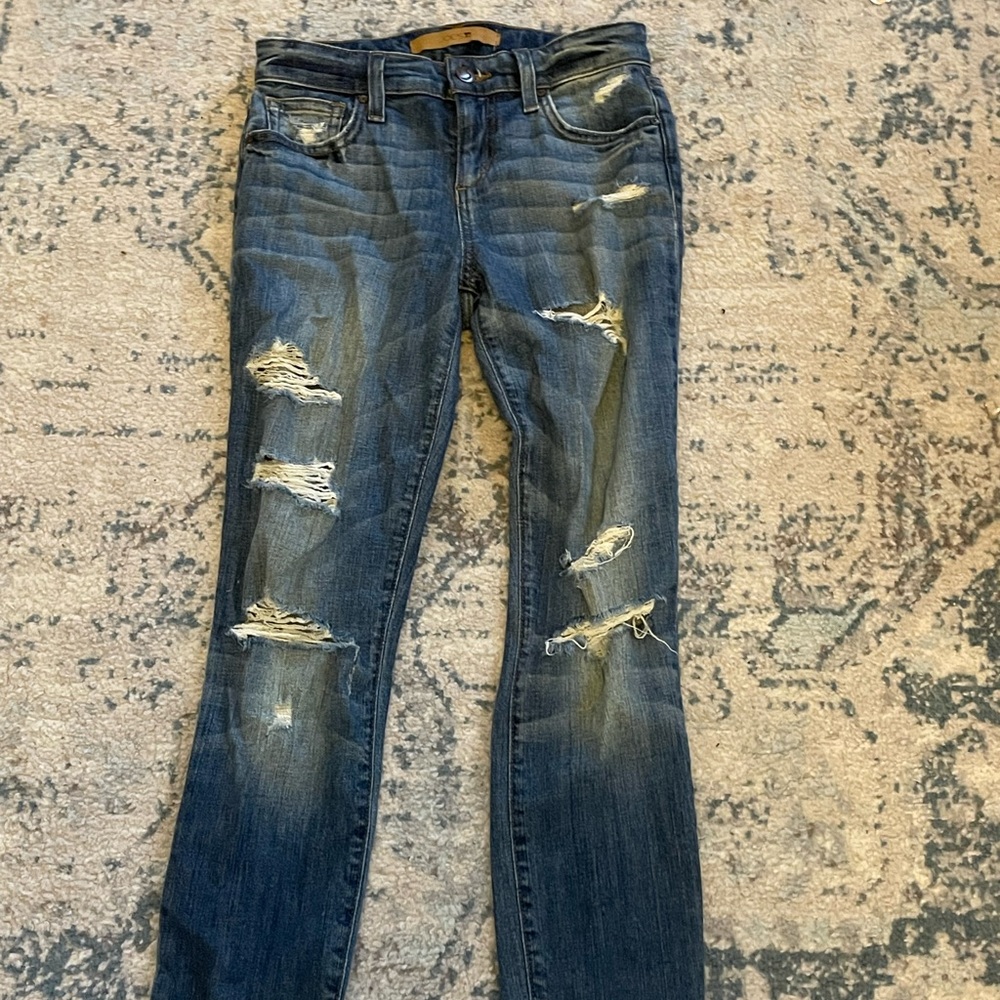JOE’S Distressed Kency Skinny Ankle Jeans Size : 24